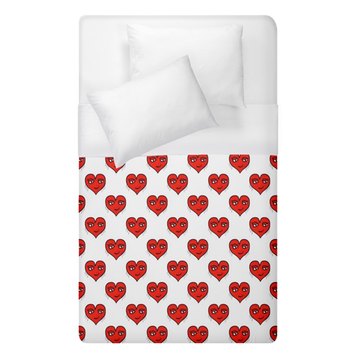 Emoji Heart Character Drawing  Duvet Cover (Single Size)