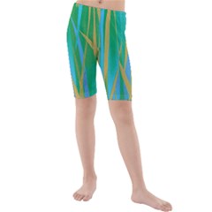 Pattern Kids  Mid Length Swim Shorts