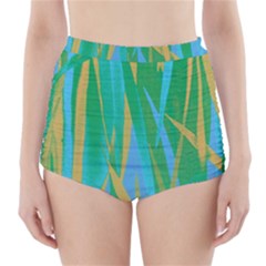 Pattern High-Waisted Bikini Bottoms