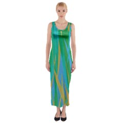 Pattern Fitted Maxi Dress