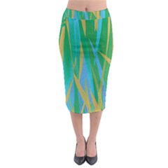 Pattern Midi Pencil Skirt