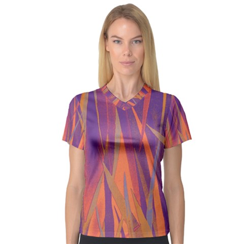 Pattern Women s V-neck Sport Mesh Tee by Valentinaart