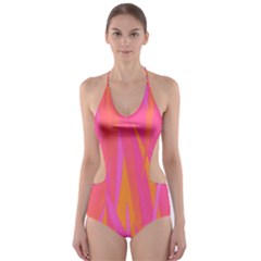 Pattern Cut-out One Piece Swimsuit by Valentinaart