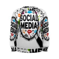 Social Media Computer Internet Typography Text Poster Women s Sweatshirt