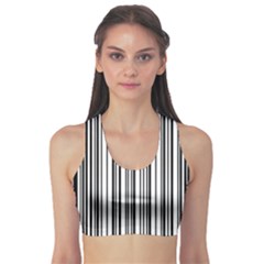 Barcode Pattern Sports Bra