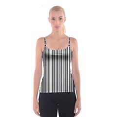 Barcode Pattern Spaghetti Strap Top