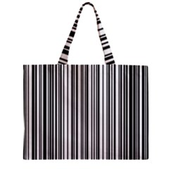 Barcode Pattern Zipper Mini Tote Bag