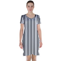 Barcode Pattern Short Sleeve Nightdress