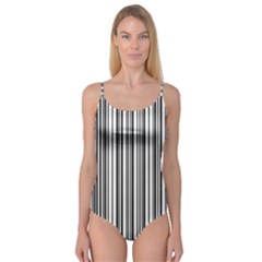 Barcode Pattern Camisole Leotard 