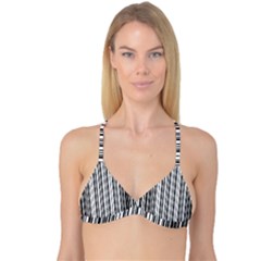 Barcode Pattern Reversible Tri Bikini Top