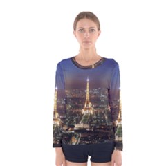 Paris At Night Women s Long Sleeve Tee