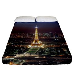 Paris At Night Fitted Sheet (King Size)