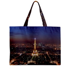 Paris At Night Zipper Mini Tote Bag