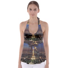 Paris At Night Babydoll Tankini Top