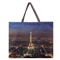 Paris At Night Zipper Large Tote Bag