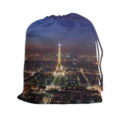 Paris At Night Drawstring Pouches (XXL)