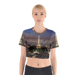 Paris At Night Cotton Crop Top