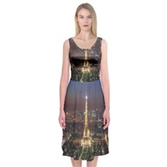 Paris At Night Midi Sleeveless Dress