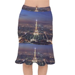 Paris At Night Mermaid Skirt