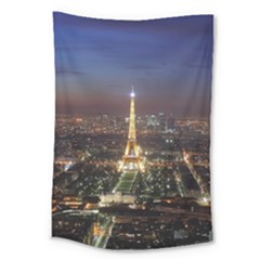 Paris At Night Large Tapestry