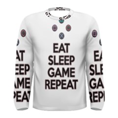 Eat sleep game repeat Men s Long Sleeve Tee