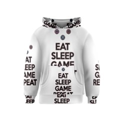 Eat sleep game repeat Kids  Pullover Hoodie