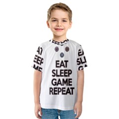 Eat sleep game repeat Kids  Sport Mesh Tee