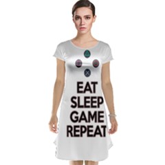 Eat sleep game repeat Cap Sleeve Nightdress