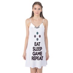 Eat sleep game repeat Camis Nightgown