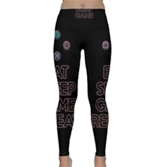 Eat Sleep Game Repeat Classic Yoga Leggings by Valentinaart