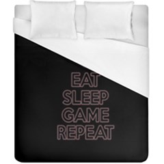 Eat Sleep Game Repeat Duvet Cover (california King Size) by Valentinaart