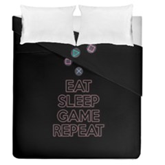 Eat Sleep Game Repeat Duvet Cover Double Side (queen Size)