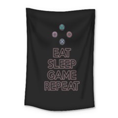 Eat Sleep Game Repeat Small Tapestry by Valentinaart