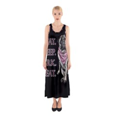 Eat, Sleep, Bark, Repeat Pug Sleeveless Maxi Dress by Valentinaart