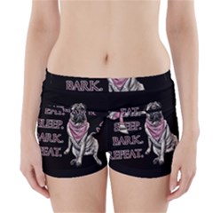 Eat, Sleep, Bark, Repeat Pug Boyleg Bikini Wrap Bottoms by Valentinaart