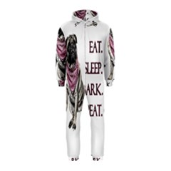 Eat, Sleep, Bark, Repeat Pug Hooded Jumpsuit (kids) by Valentinaart