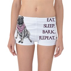 Eat, Sleep, Bark, Repeat Pug Reversible Bikini Bottoms by Valentinaart