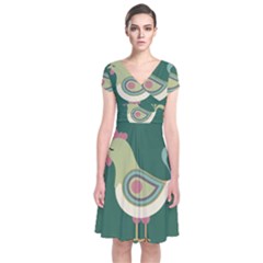 Easter Short Sleeve Front Wrap Dress by Valentinaart