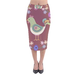 Easter Velvet Midi Pencil Skirt by Valentinaart