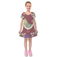 Easter Kids  Short Sleeve Velvet Dress