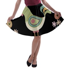 Easter A-line Skater Skirt by Valentinaart