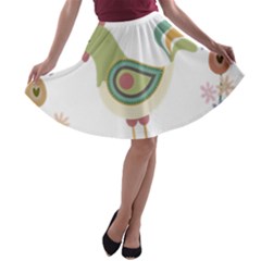 Easter A-line Skater Skirt by Valentinaart