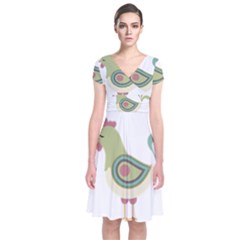 Easter Short Sleeve Front Wrap Dress by Valentinaart