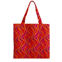 Pattern Zipper Grocery Tote Bag by Valentinaart