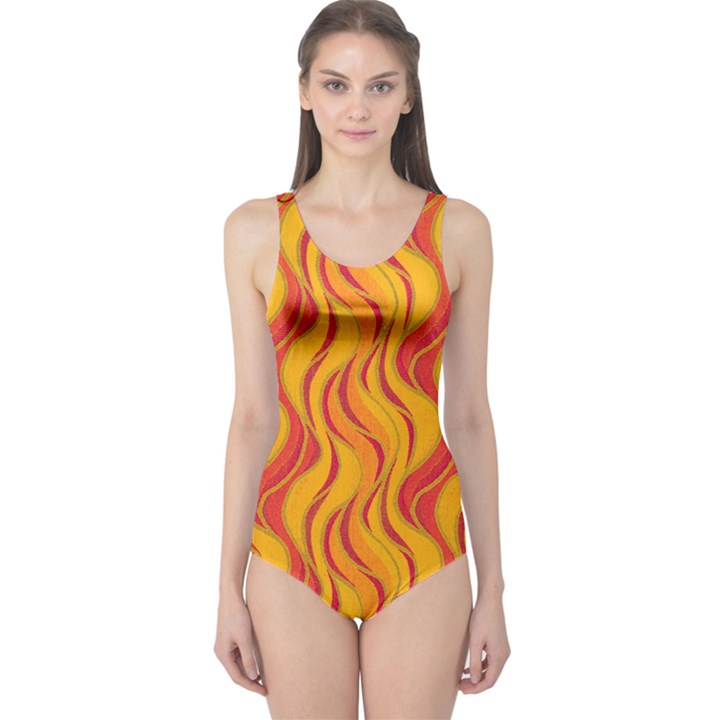 Pattern One Piece Swimsuit