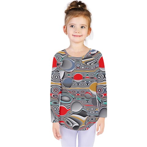 Changing Forms Abstract Kids  Long Sleeve Tee by digitaldivadesigns