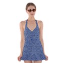 Intricate Geometric Print Halter Swimsuit Dress View1