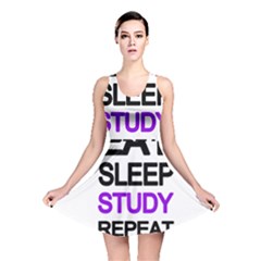 Eat sleep study repeat Reversible Skater Dress