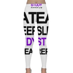 Eat sleep study repeat Classic Yoga Leggings