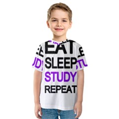 Eat sleep study repeat Kids  Sport Mesh Tee